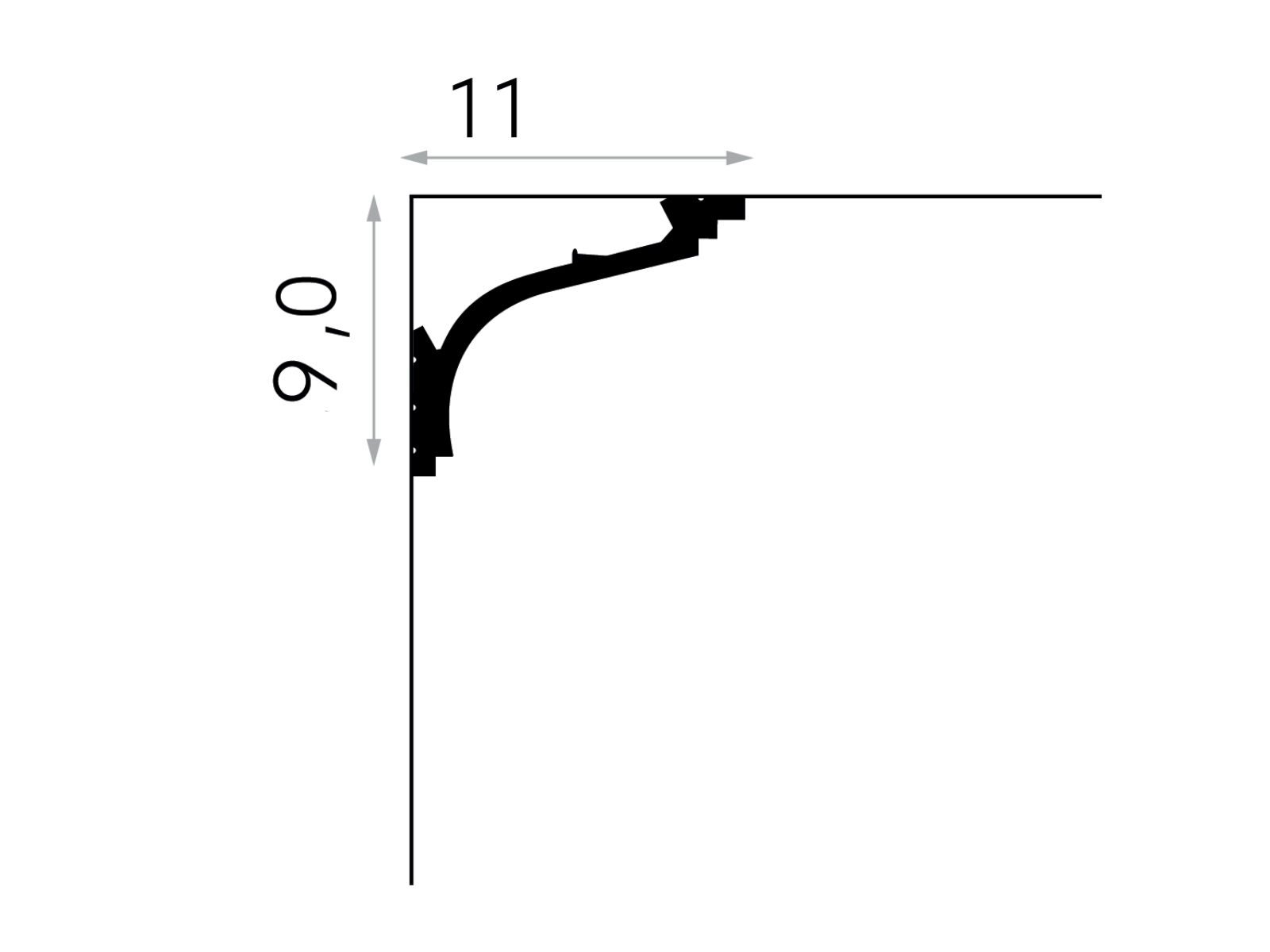 Fleksibilna stropna lajsna MDB110F - Slika 2