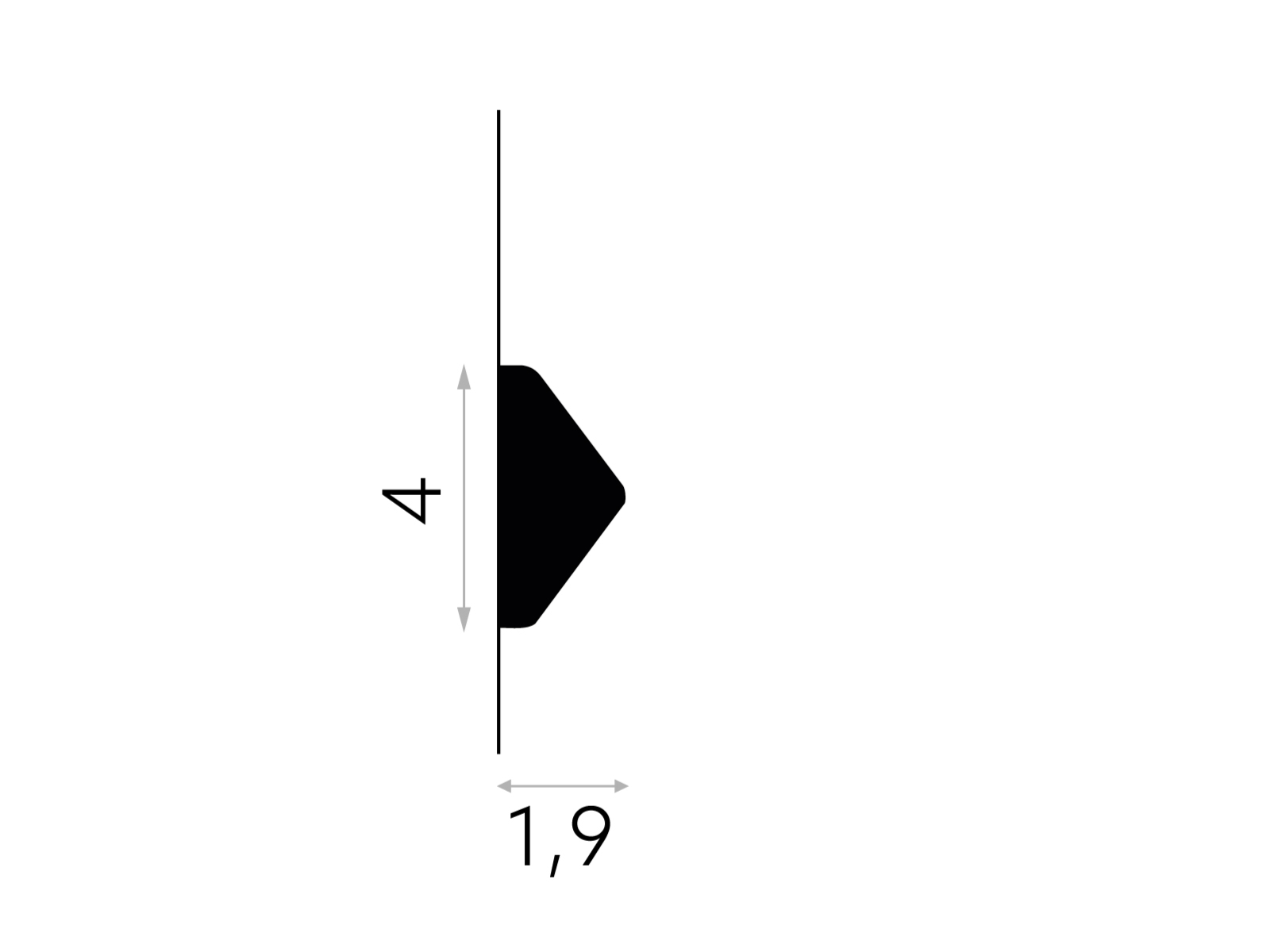 Zidna lajsna QL023 - Slika 2