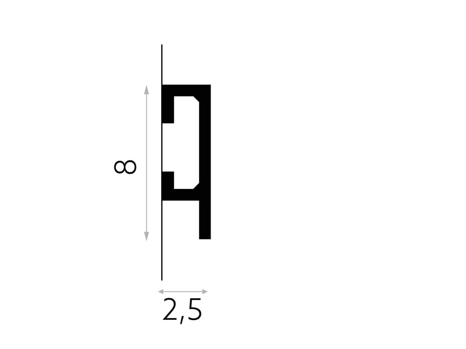 Zidna lajsna QL019 - Slika 2